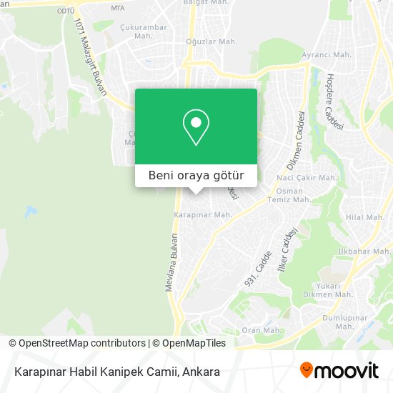 Karapınar Habil Kanipek Camii harita