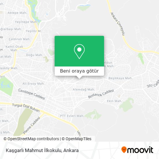 Kaşgarlı Mahmut İlkokulu harita