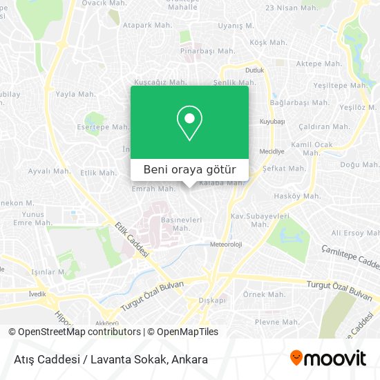 Atış Caddesi / Lavanta Sokak harita