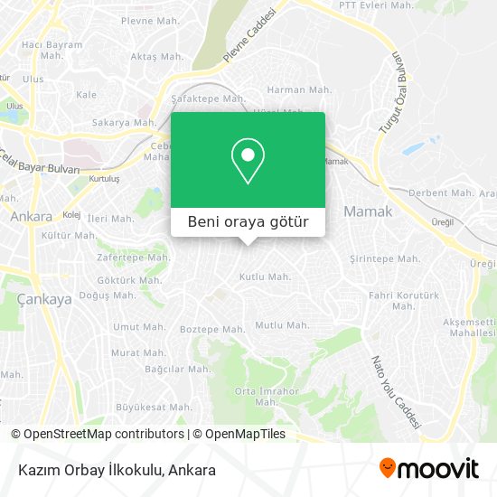 Kazım Orbay İlkokulu harita