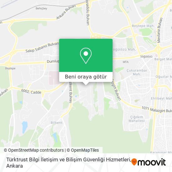 Türktrust Bilgi İletişim ve Bilişim Güvenliği Hizmetleri harita