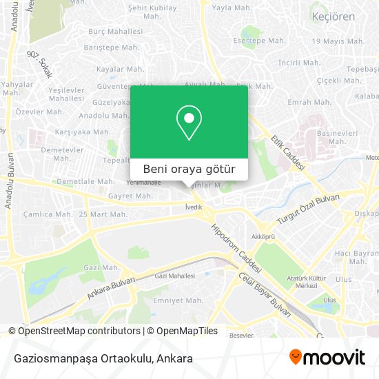 Gaziosmanpaşa Ortaokulu harita