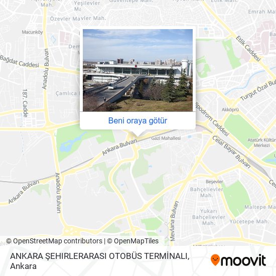 ANKARA ŞEHIRLERARASI OTOBÜS TERMİNALI harita