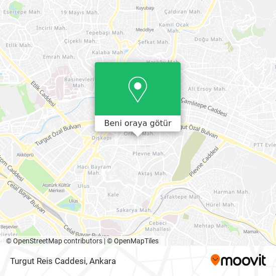 Turgut Reis Caddesi harita