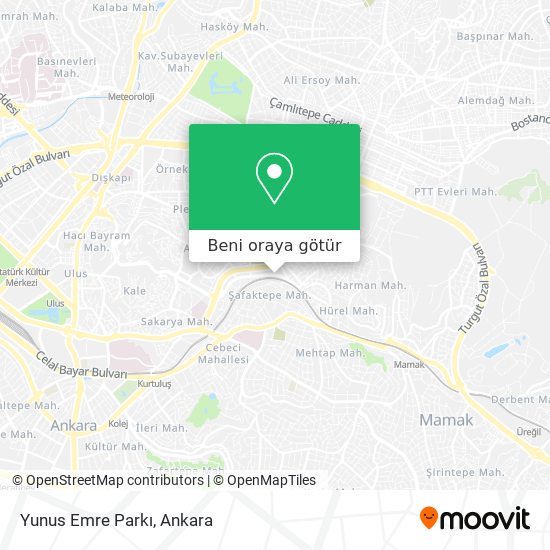 Yunus Emre Parkı harita