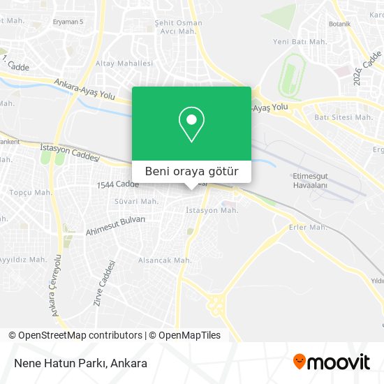 Nene Hatun Parkı harita