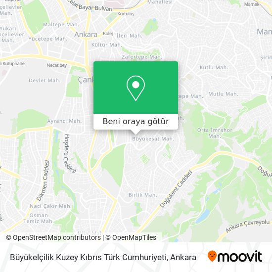 Büyükelçilik Kuzey Kıbrıs Türk Cumhuriyeti harita