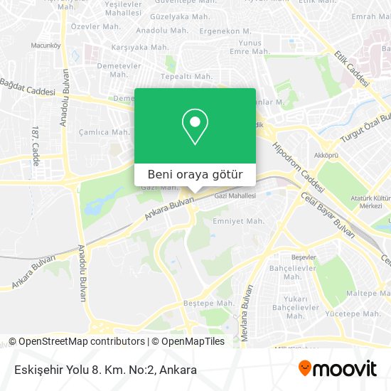 Eskişehir Yolu 8. Km. No:2 harita