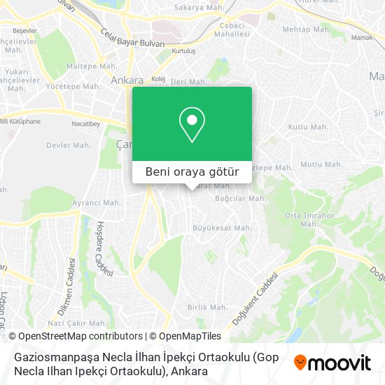 Gaziosmanpaşa Necla İlhan İpekçi Ortaokulu (Gop Necla Ilhan Ipekçi Ortaokulu) harita