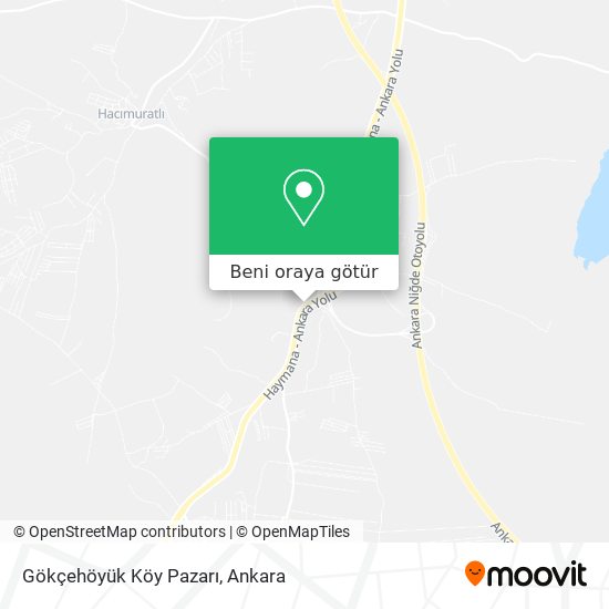 Gökçehöyük Köy Pazarı harita