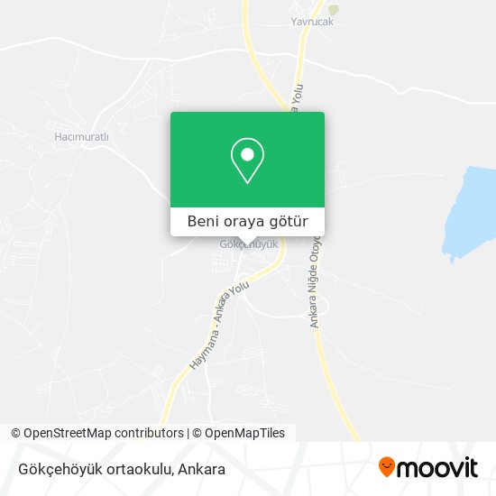 Gökçehöyük ortaokulu harita