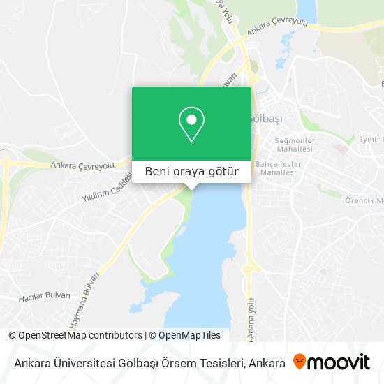 Ankara Üniversitesi Gölbaşı Örsem Tesisleri harita