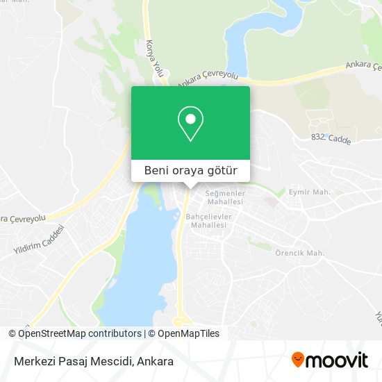 Merkezi Pasaj Mescidi harita