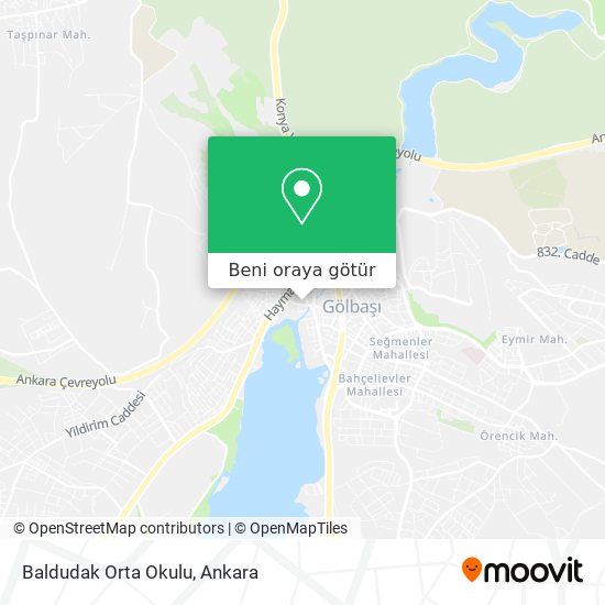 Baldudak Orta Okulu harita