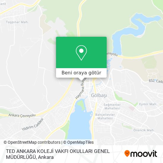 TED ANKARA KOLEJİ VAKFI OKULLARI GENEL MÜDÜRLÜĞÜ harita