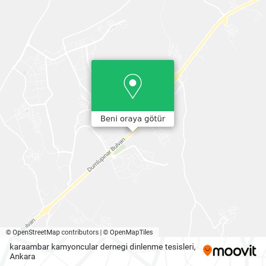 karaambar kamyoncular dernegi dinlenme tesisleri harita