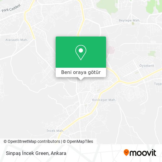 Sinpaş İncek Green harita