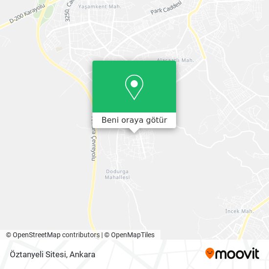 Öztanyeli Sitesi harita