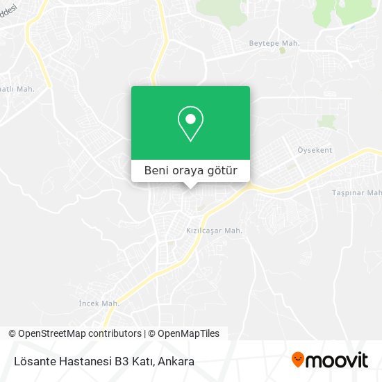 Lösante Hastanesi B3 Katı harita