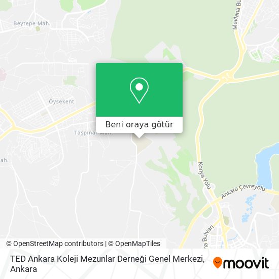TED Ankara Koleji Mezunlar Derneği Genel Merkezi harita