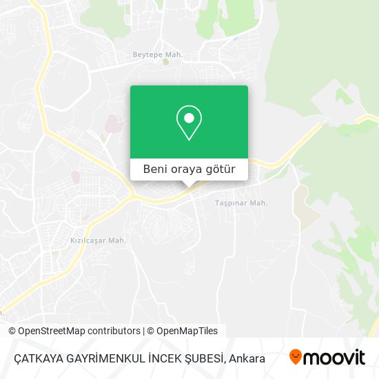 ÇATKAYA GAYRİMENKUL İNCEK ŞUBESİ harita