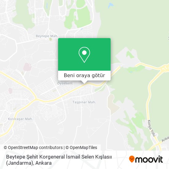 Beytepe Şehit Korgeneral İsmail Selen Kışlasıı (Jandarma) harita