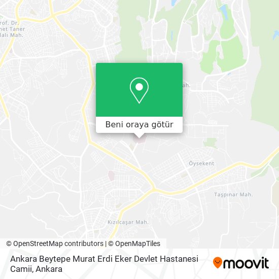 Ankara Beytepe Murat Erdi Eker Devlet Hastanesi Camii harita