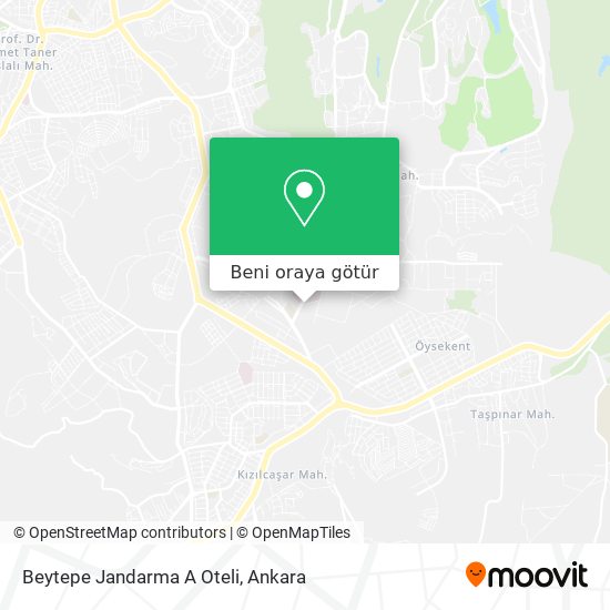 Beytepe Jandarma A Oteli harita
