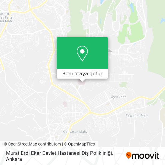 Murat Erdi Eker Devlet Hastanesi Diş Polikliniği harita