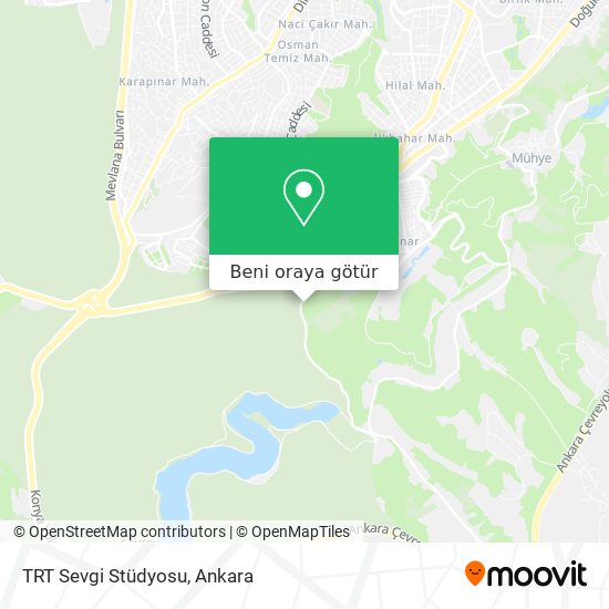 TRT Sevgi Stüdyosu harita