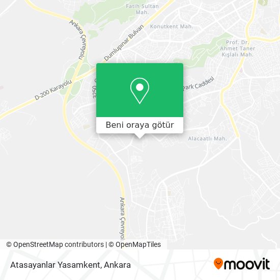 Atasayanlar Yasamkent harita