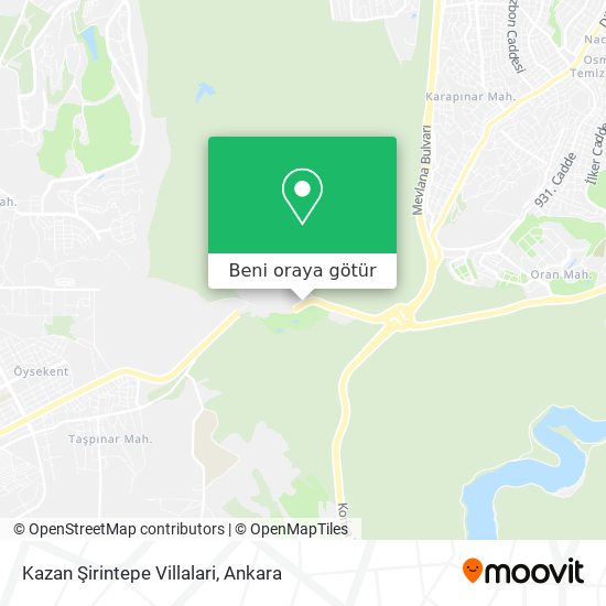 Kazan Şirintepe Villalari harita