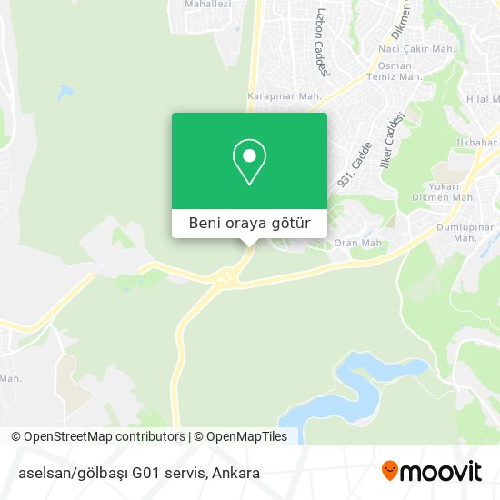 aselsan/gölbaşı G01 servis harita