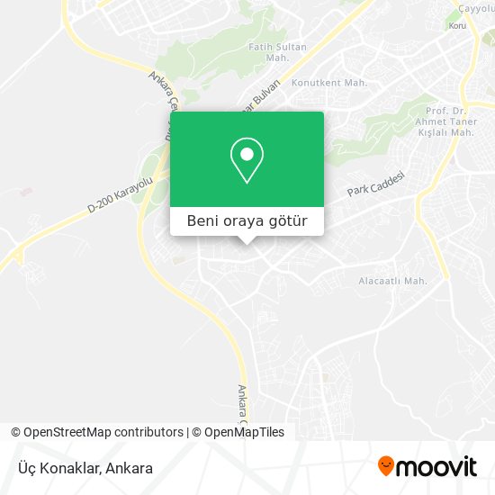 Üç Konaklar harita