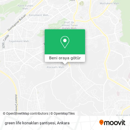 green life konakları şantiyesi harita