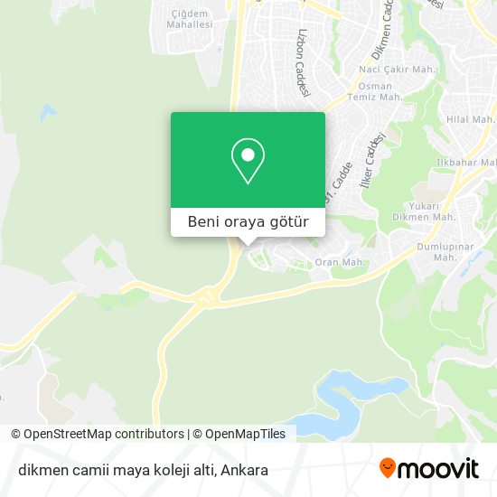 dikmen camii maya koleji alti harita