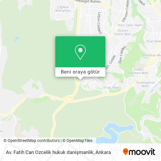 Av. Fatih Can Ozcelik hukuk danişmanlik harita