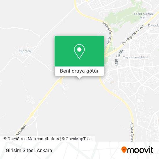 Girişim Sitesi harita