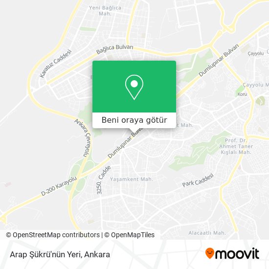 Arap Şükrü'nün Yeri harita