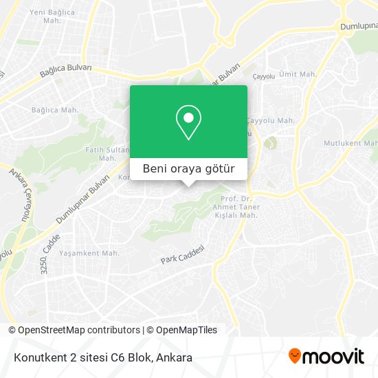 Konutkent 2 sitesi C6 Blok harita