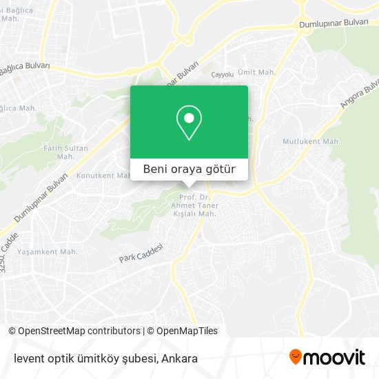 levent optik ümitköy şubesi harita