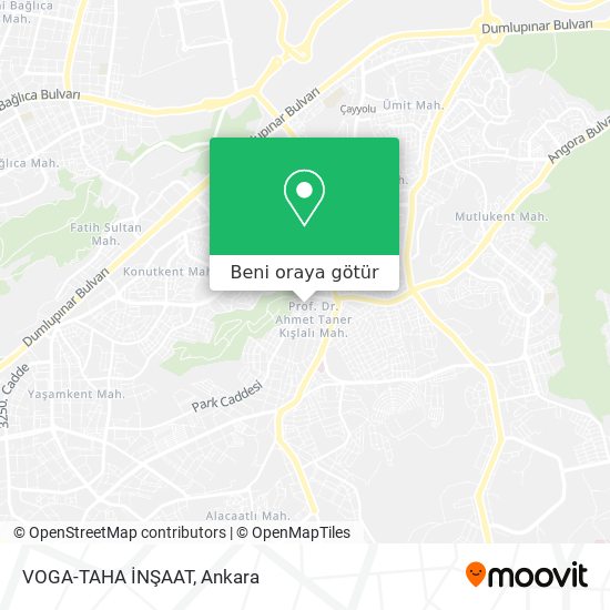 VOGA-TAHA İNŞAAT harita