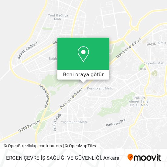 ERGEN ÇEVRE İŞ SAĞLIĞI VE GÜVENLİĞİ harita