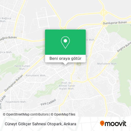 Cüneyt Gökçer Sahnesi Otopark harita