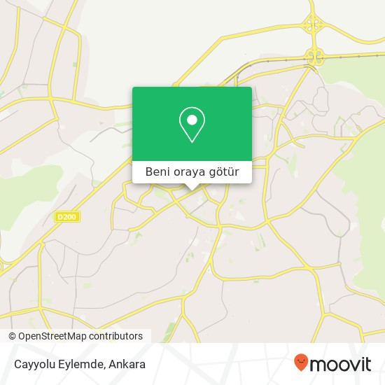 Cayyolu Eylemde harita
