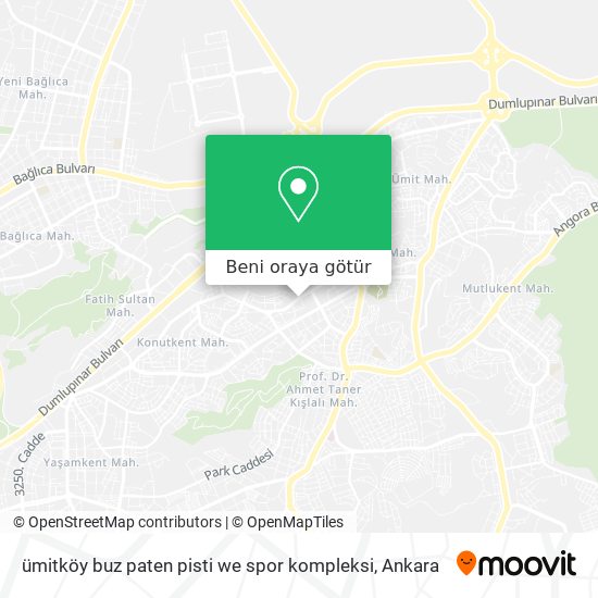 ümitköy buz paten pisti we spor kompleksi harita