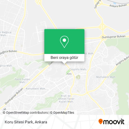 Koru Sitesi Park harita