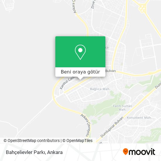 Bahçelievler Parkı harita