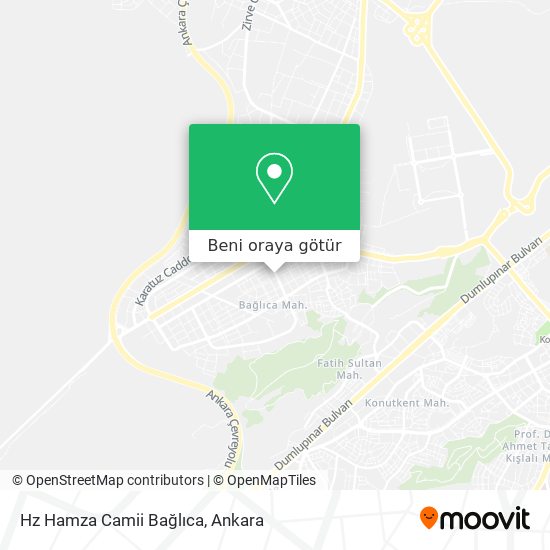 Hz Hamza Camii Bağlıca harita