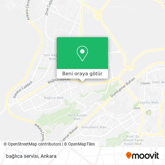 bağlıca servisi harita